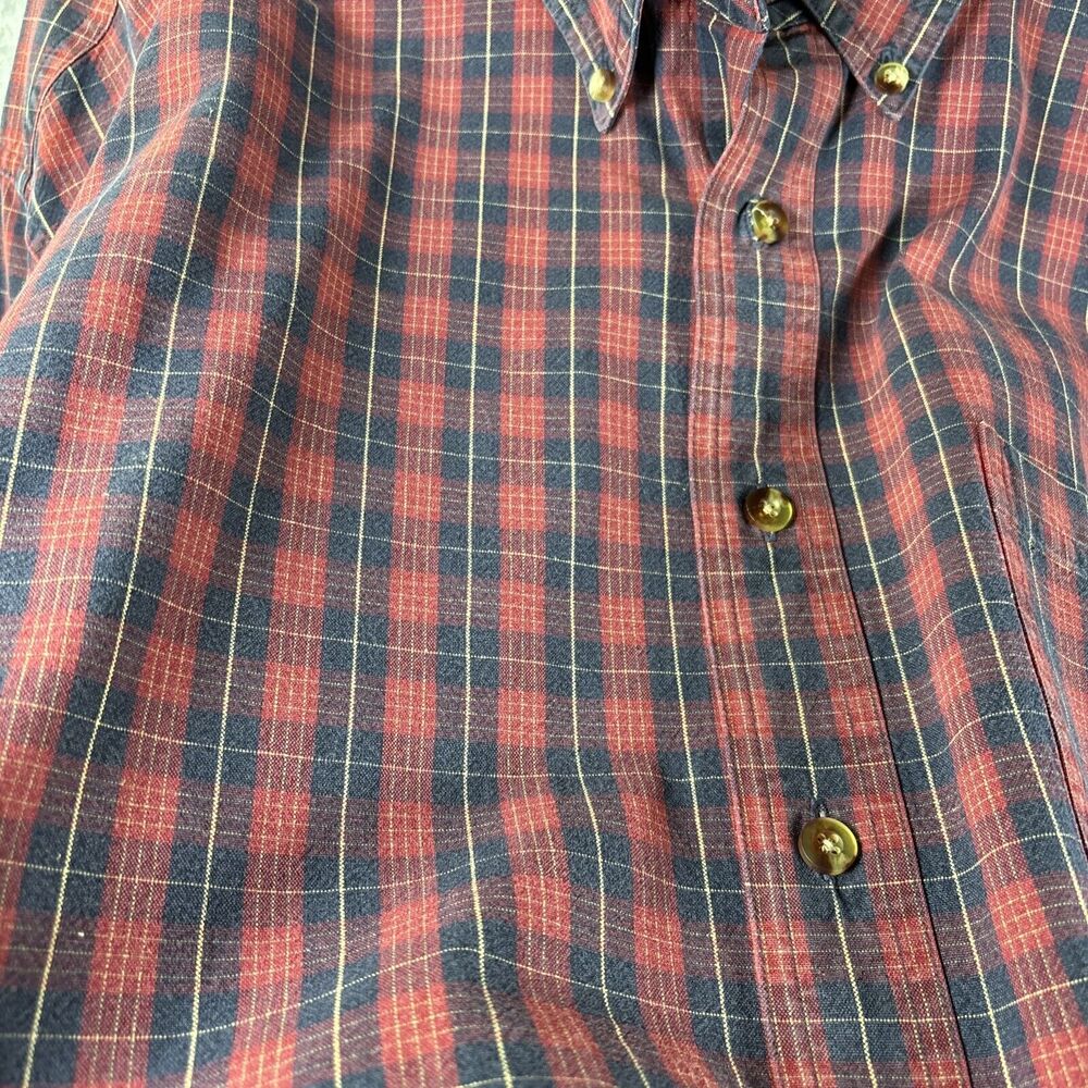 L.L. Bean Men's Casual Button Down Shirts - Red and Black Plaid - Picture 7 of 15